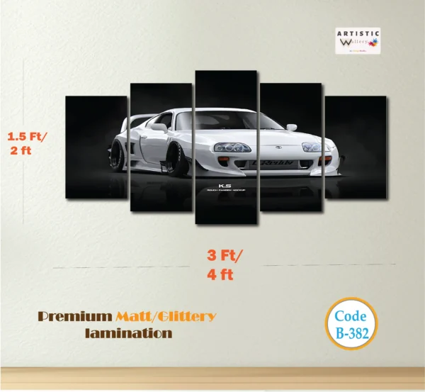 A white color toyota supra mk4 canvas.