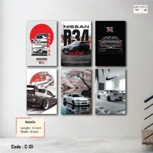 Nissan, R34, Godzilla Wall Art