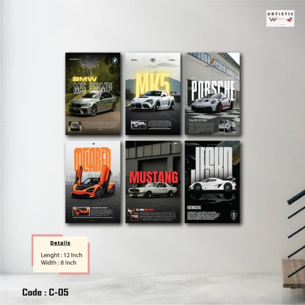 Bmw, Porsche, Mk-5, Mclaren, Mustang, Jesko Wall Art