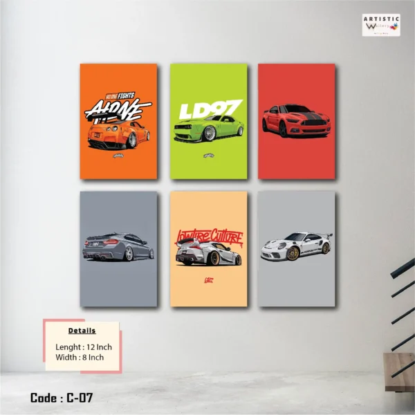 Colorful Car Wall Art