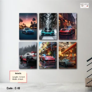 Colorful Porsche Wall Art