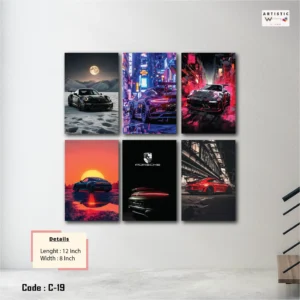 Colorful Porsche Wall Art