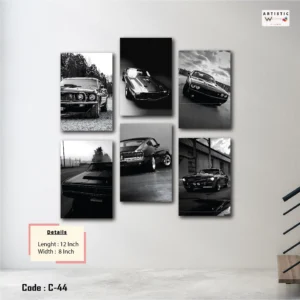 Black and White Car, Mustang Wall Art