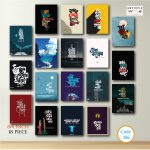 18 Piece Bangla Typography Wall Art Set | Premium Matte Laminated PVC Wall Decor (Code 186)