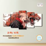 Yuji Itadori Tiger Edition | Premium 5-Panel Anime Wall Art Set