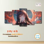 Hu Tao "Wangsheng Funeral Parlor" | Premium 5-Panel Genshin Impact Wall Art Set