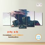 Kakashi Hatake Rain Edition | Premium 5-Panel Anime Wall Art Set
