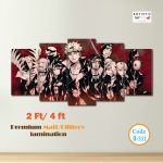 Naruto Shippuden Akatsuki Organization 5-Piece Wall Art Set – Premium Matte/Glittery Laminated PVC Panels (Code B-311)