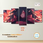 Madara Uchiha Reanimated | Premium 5-Panel Anime Wall Art Set (B-353)
