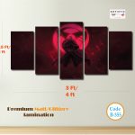 Naruto Obito Uchiha "Infinite Tsukuyomi" 5-Piece Wall Art Set – Premium Matte/Glittery Laminated PVC Panels (Code B-355)