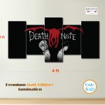 Death Note Ryuk & Protagonists - 5-Panel Premium Wall Art