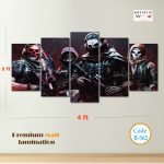 Call of Duty Modern Warfare "Ghost" Task Force 141 Wall Art – 5-Panel Premium Matte HD Print