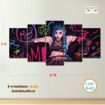 Arcane Jinx Graffiti 5-Panel Wall Art – Premium Matte HD Print on PVC (4ft x 2ft)