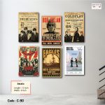 Classic Rock Vintage Poster Set – 6-Piece Premium PVC Panel Series (Code: C-90)
