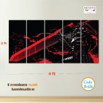 Shadow Swordsman – Anime Multi-Panel Canvas Wall Frame