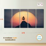 Minimalist "Zen Sunrise" 5-Piece Split Canvas – Premium Matte HD